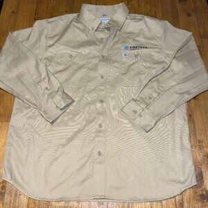 Carhartt Men's 102538 253 Dark Khaki Long Sleeve 2XL Corteva Agriscience logo